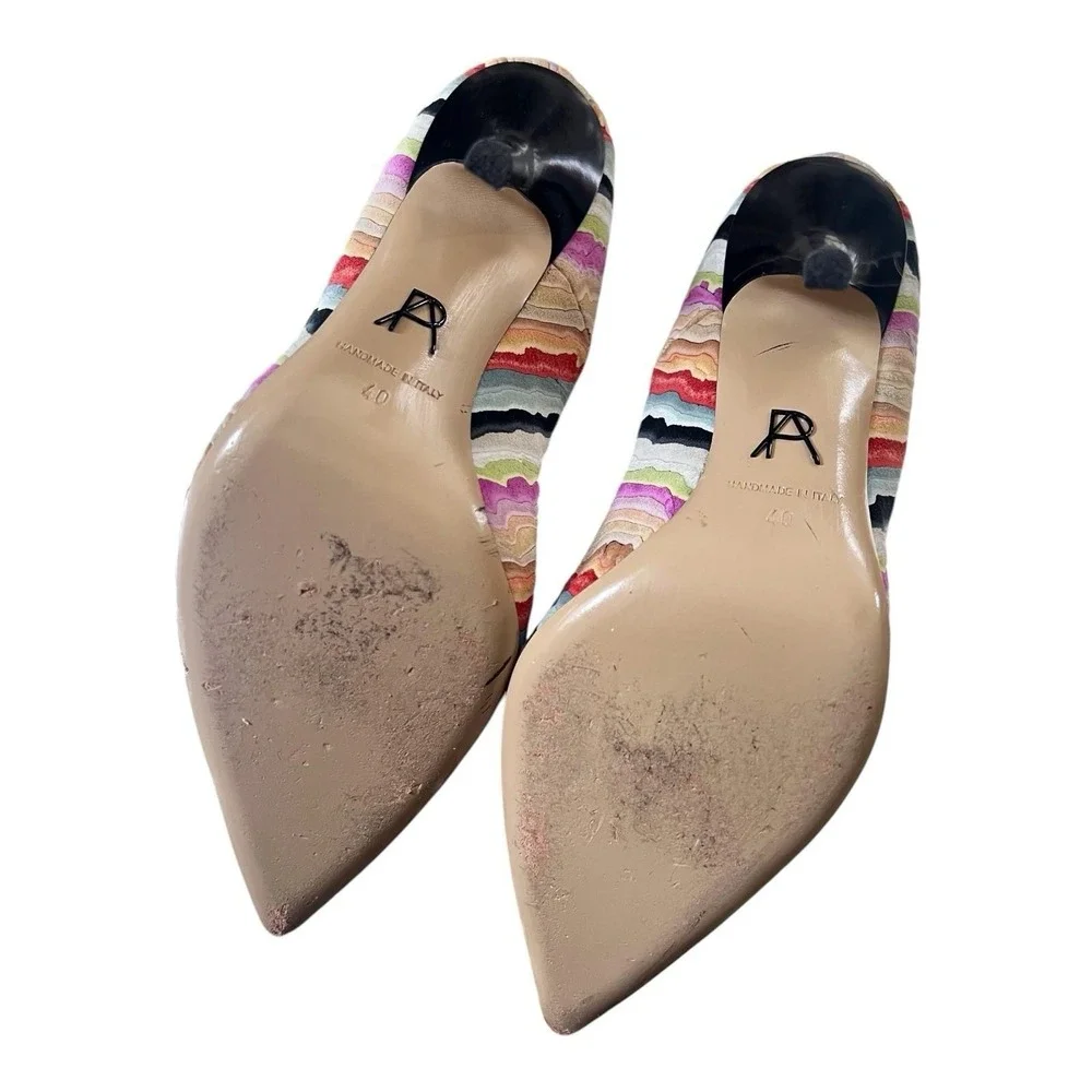 Paul Andrew Zenadia Stiletto‎ Multicolor Suede Designer Heels Womens 10